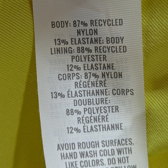 Aerie Neon Yellow Scrunch Strap Tie String Triangle Bikini S/M - Picture 7 of 8